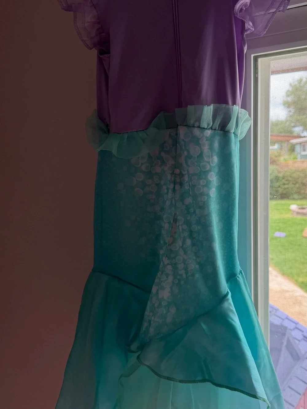 Disney Girls Purple and Aqua Mermaid Dress Costume - Picture 2 of 4